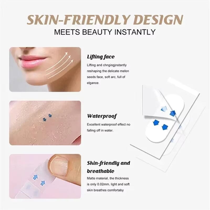 Invisible Face Lifter Tape Waterproof V Face Adhesive Tape Face Lift Tape Scotch Lift Tools Anti-Wrinkle Facelifting Patch